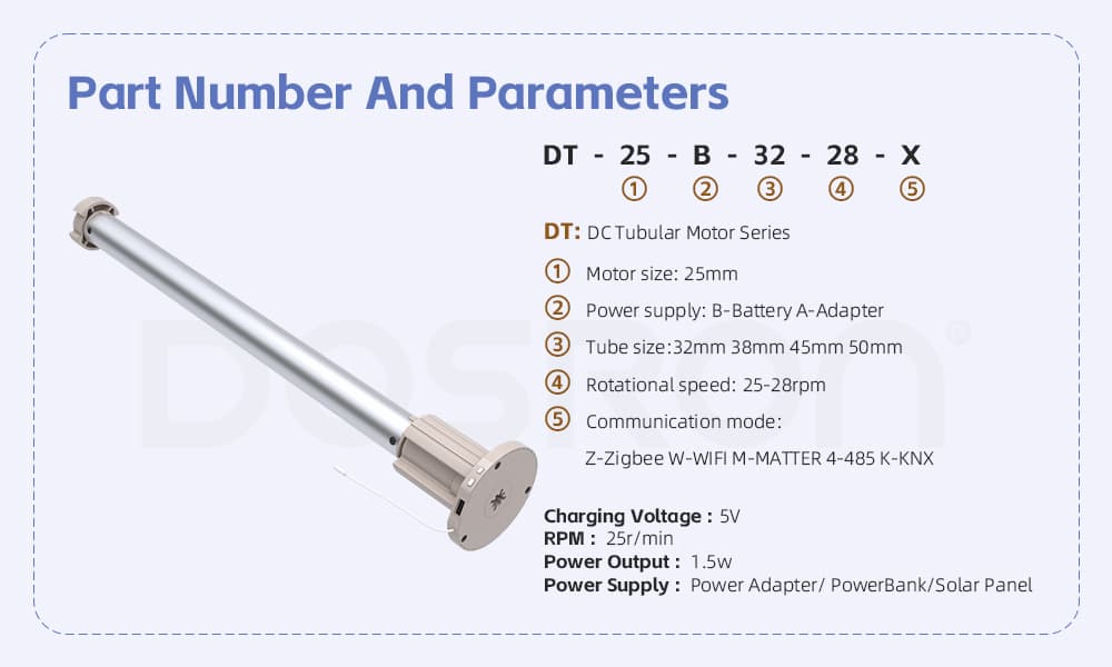 Tube Motor For Roller Shades